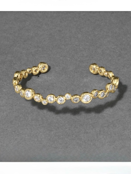 NEW Alexis Bittar Gold Skinny Cuff Bracelet Asterales AP10 - Picture 2 of 6